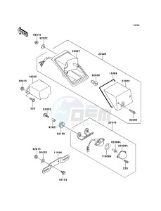 KLE500 KLE500B6F GB XX (EU ME A(FRICA) drawing Taillight(s)