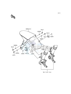 NINJA_ZX-6R ZX636EFF FR GB XX (EU ME A(FRICA) drawing Front Fender(s)