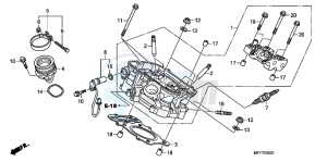 XL700VAB TRANSALP E drawing REAR CYLINDER HEAD