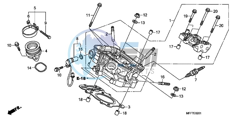 REAR CYLINDER HEAD