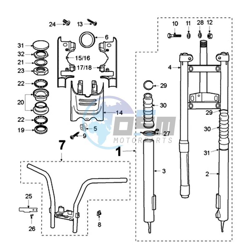 FRONT FORK / STEERINGHEAD