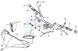 HD 200 drawing HANDLEBAR / BRAKE LEVERS / BRAKE CALIPER