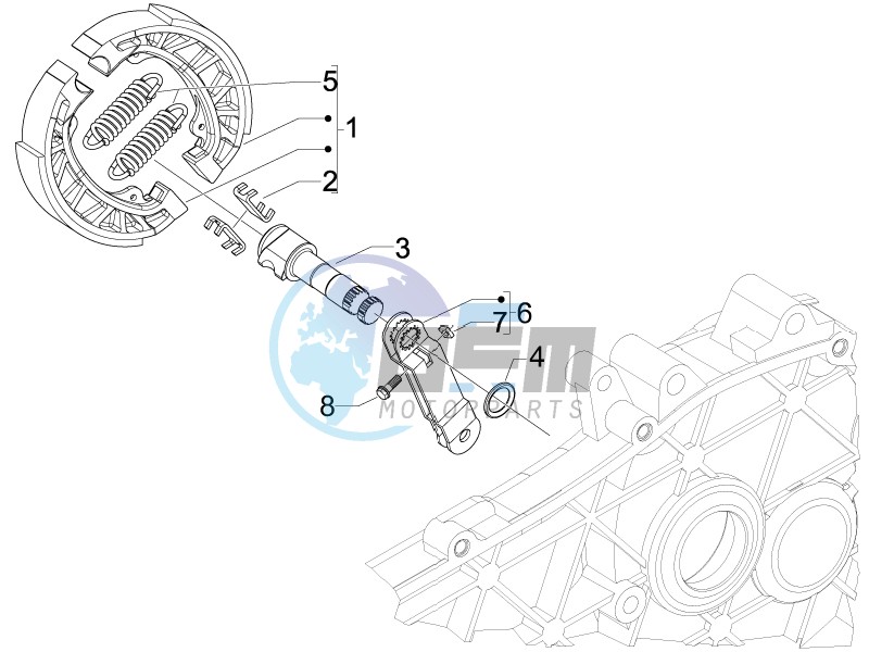 Rear brake - Brake jaw