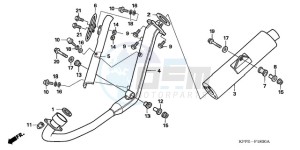 CBR125RWA Europe Direct - (ED / BLA) drawing EXHAUST MUFFLER