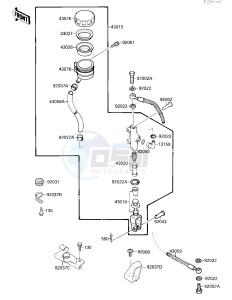 ZX 750 F [NINJA 750R] (F1-F3) [NINJA 750R] drawing REAR MASTER CYLINDER