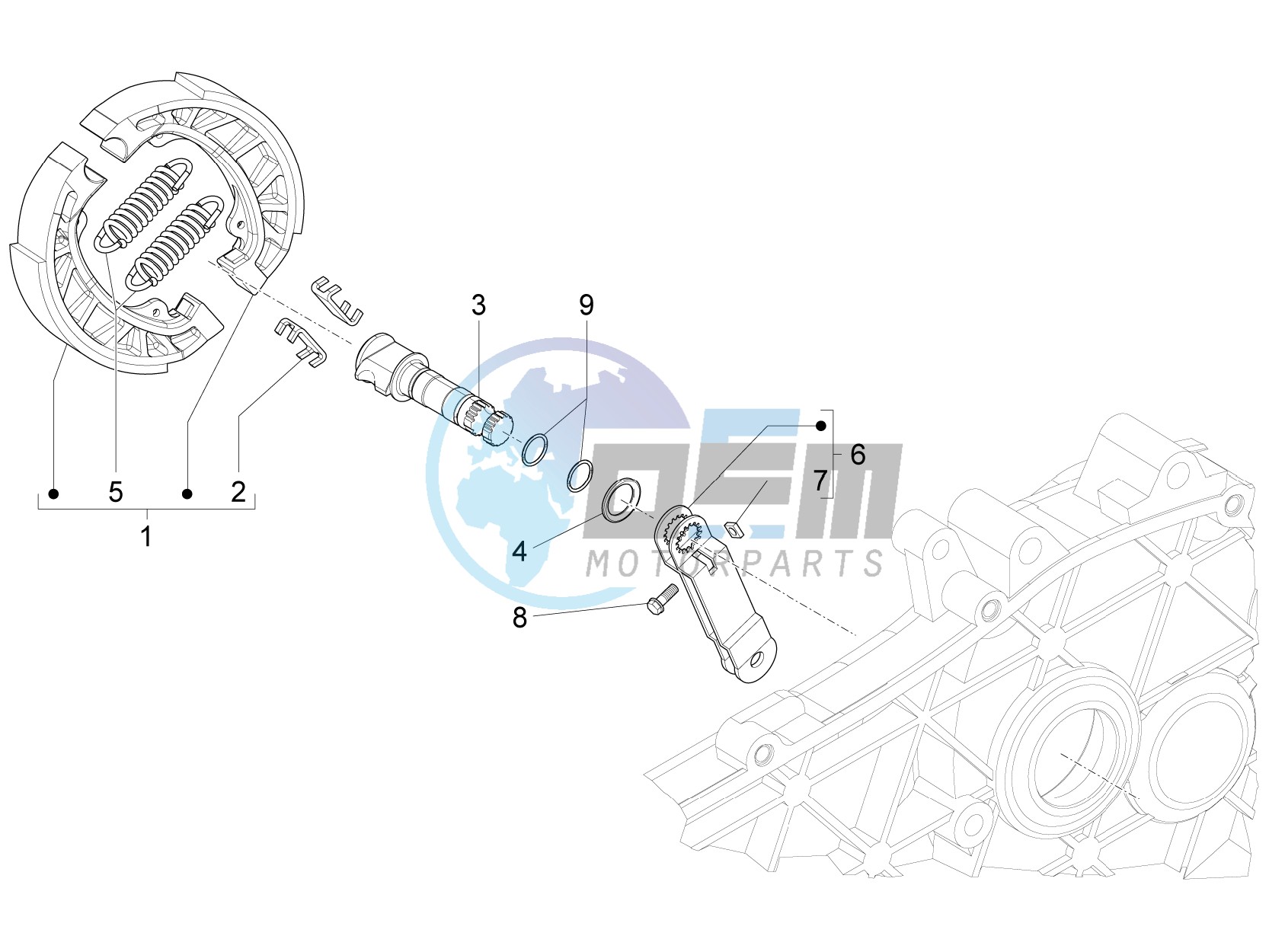 Rear brake - Brake jaw