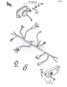 KSF 250 A [MOJAVE 250] (A8-A9) [MOJAVE 250] drawing CHASSIS ELECTRICAL EQUIPMENT