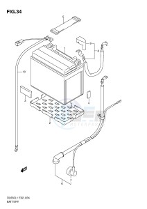 DL650 (E2) V-Strom drawing BATTERY (DL650AUEL1 E19)