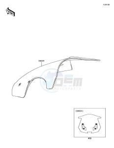 Z1000SX ZX1000WHF XX (EU ME A(FRICA) drawing Accessory(Windshield)