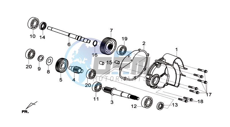 CRANKCASE - DRIVE SHAFT