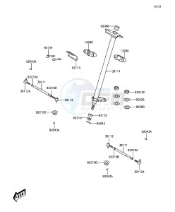 BRUTE FORCE 300 KVF300CGF EU drawing Steering Shaft