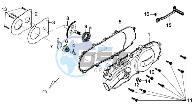 CRANKCASE COVER LEFT