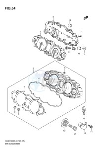 GSX1300R (E2) Hayabusa drawing SPEEDOMETER (GSX1300RL1 E51)