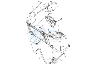 YZF R THUNDER CAT 600 drawing RADIATOR-HOSE