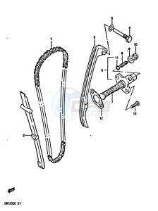 DR125S (E2) drawing CAM CHAIN