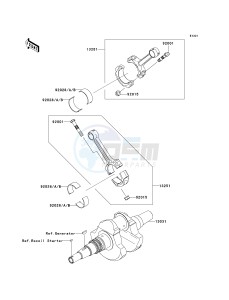 KVF 750 B (BRUTE FORCE 750 4X4I) (B6F-B7FA) A6F drawing CRANKSHAFT