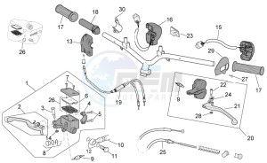 Scarabeo 50 2t e2 (eng. piaggio) drawing Controls