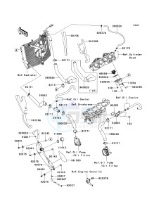 ZX 600 P [NINJA ZX-6R] (7F-8FA) P8FA drawing WATER PIPE