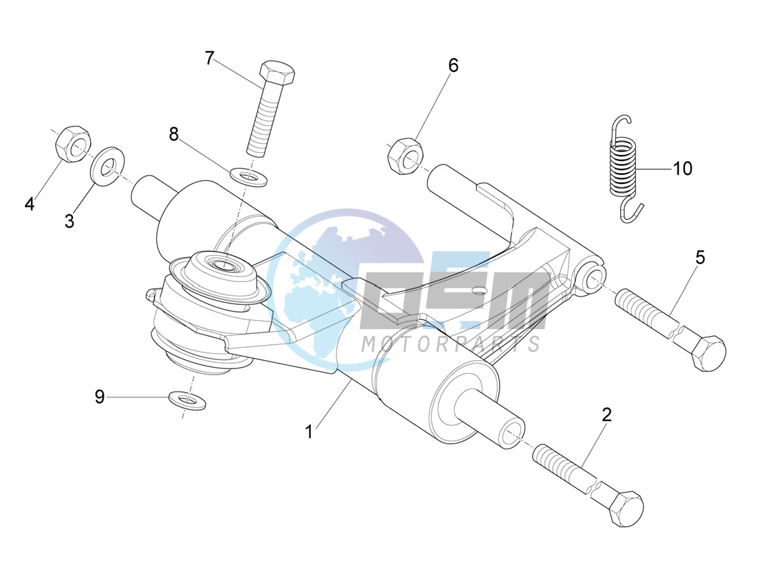 Swinging arm