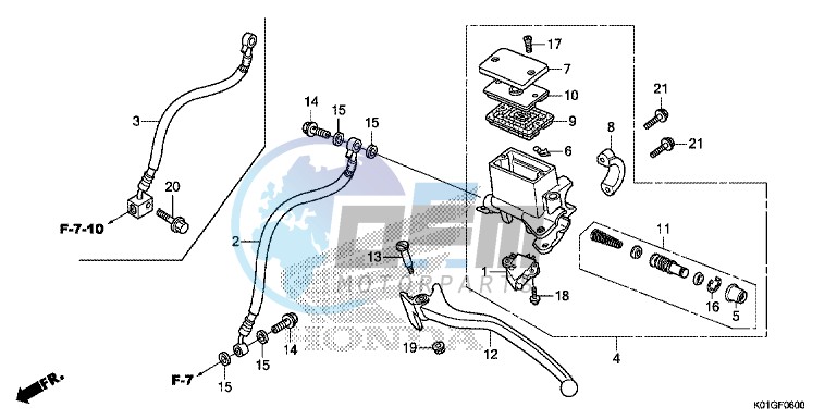 REAR BRAKE MASTER CYLINDER