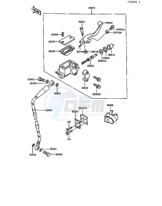 KX 125 G [KX125] (G1) [KX125] drawing FRONT MASTER CYLINDER