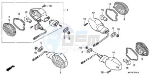 CB1300SA9 Europe Direct - (ED / ABS BCT MME TWO) drawing WINKER (CB1300S/CB1300SA)