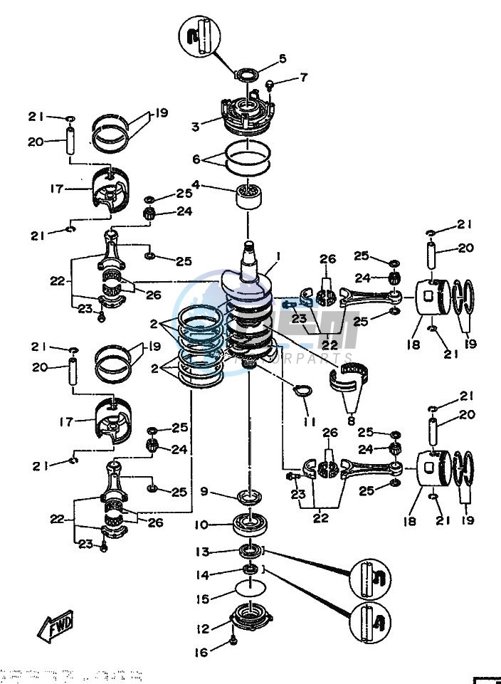 CRANKSHAFT--PISTON