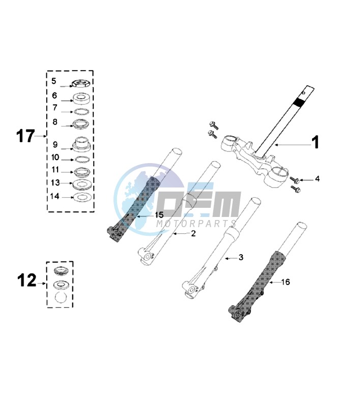 FRONT FORK / STEERINGHEAD