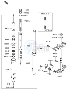 RM65 (E21) drawing FRONT FORK