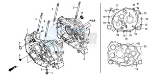 TRX420TM FOURTRAX drawing CRANKCASE