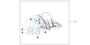 CB600FA39 UK - (E / ABS MKH ST) drawing HUGGER