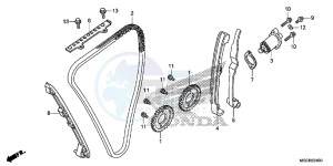 CB1100 UK - (E) drawing CAM CHAIN/TENSIONER