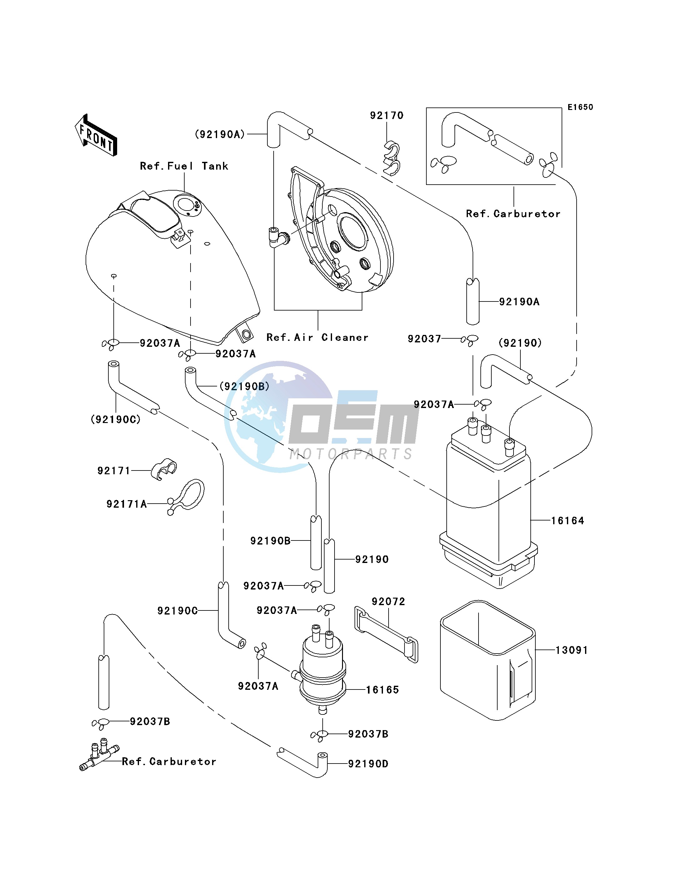 FUEL EVAPORATIVE SYSTEM-- CA- -