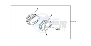 CBF1000T9 Europe Direct - (ED) drawing 33 LITRE PANNIER SET PEARL AMBER YELLOW