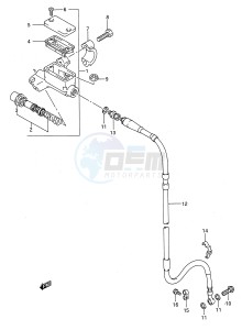 RM125 (E28) drawing FRONT MASTER CYLINDER