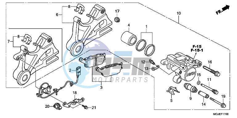 REAR BRAKE CALIPER