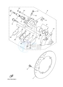 MT09 900 (1RCF) drawing REAR BRAKE CALIPER