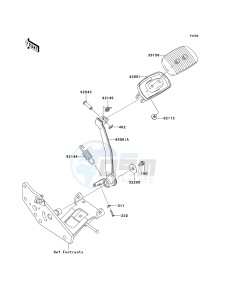 VN 1700 C [VULVAN 1700 NOMAD] (9FA) C9FA drawing BRAKE PEDAL_TORQUE LINK