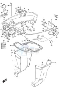 DF 250 drawing Side Cover SS Model w/Transom (X)