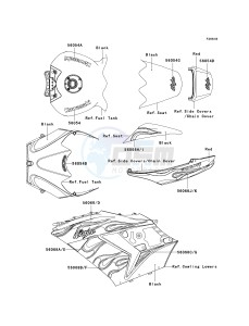 KRF 750 F [TERYX 750 4X4 NRA OUTDOORS] (F8F) C8FA drawing DECALS-- BLACK- --- C8FA- -