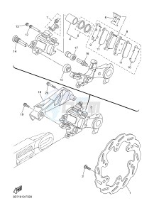 WR250R (32DN) drawing REAR BRAKE CALIPER