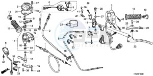 TRX500FPAD TRX500FPA ED drawing HANDLE LEVER/ SWITCH/ CABLE