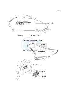 ELIMINATOR 125 BN125A6F GB XX (EU ME A(FRICA) drawing Decals(Blue)