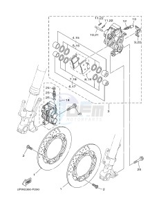 XP500A T-MAX 530 (2PW2) drawing FRONT BRAKE CALIPER