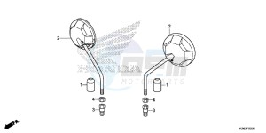 MSX125F MSX125 UK - (E) drawing MIRROR