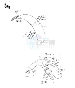 KE 125 A [KE125] (A3-A6) [KE125] drawing FENDERS -- 76-79- -