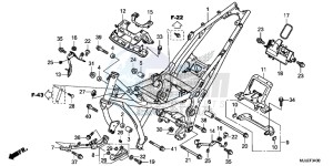 NC750SAF NC750S 4ED - (4ED) drawing FRAME BODY