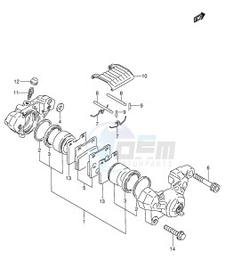 GSX600F (E2) Katana drawing REAR CALIPER (MODEL P R S T)