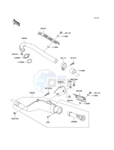 KL 125 D [KLR125] (D20-D22) [KLR125] drawing MUFFLER-- S- -