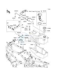 KSV 700 B [KFX 700] (B6F-B9F) B6F drawing FUEL TANK